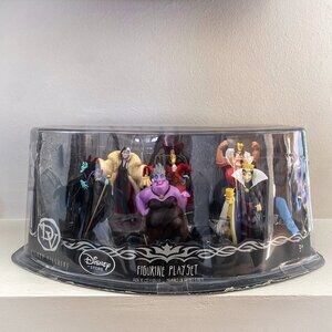 Disney Store Villains Figurine Playset Ursula Evil Queen Maleficent Cruella Hook